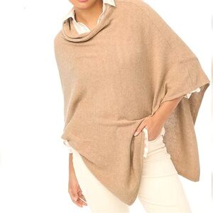 Rachel Zoe 2 ply cashmere poncho wrap